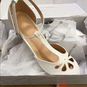 Chase + Chloe Women's Cream Peep Toe Heels